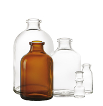 100 ml injectieflacon, amber, type 1 geblazen glas